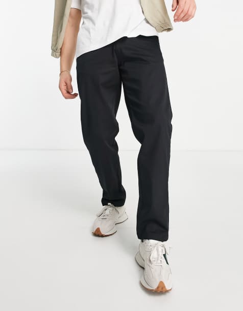 Jack & Jones Intelligence kane loose fit chino pants in black - view 1