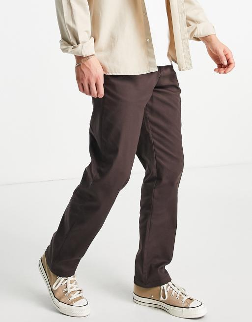 Jack & Jones Intelligence kane loose fit chino trousers in brown | ASOS