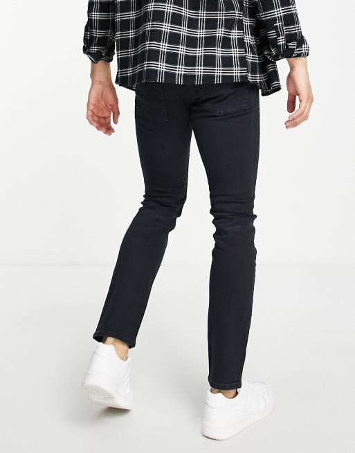 Jack & Jones Intelligence – Liam – Czarne obcisłe jeansy z przetarciami, 3 z 4