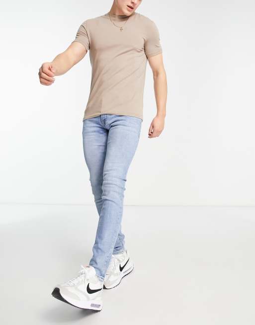 Jack & Jones Intelligence – Liam – Jasnoniebieskie dopasowane jeansy