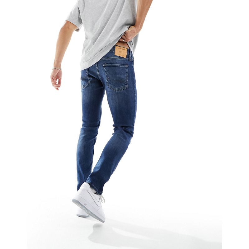 Uomo VuQvp Jack & Jones Intelligence - Liam - Jeans elasticizzati skinny blu medio 