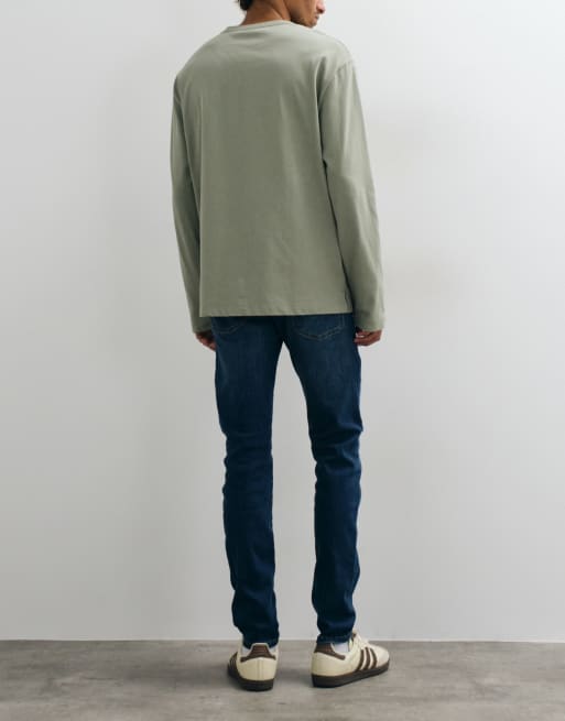 Jack & Jones Intelligence – Liam – Niebieskie obcisłe jeansy ze stretchem , 2 z 5