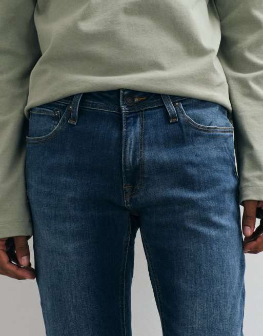 Jack & Jones Intelligence – Liam – Niebieskie obcisłe jeansy ze stretchem , 5 z 5