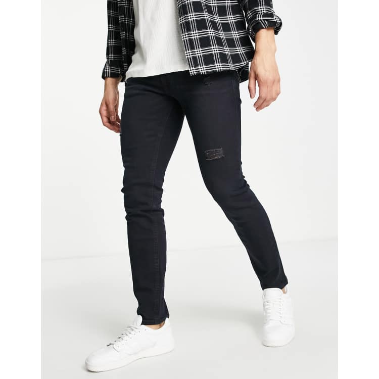 Jack and jones liam skinny sale jeans black