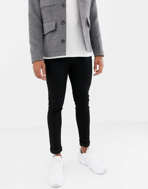 Jack and jones hot sale liam skinny jeans black