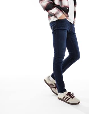 Jack & Jones Intelligence - Liam - Skinny-fit jeans in blauwe wassing