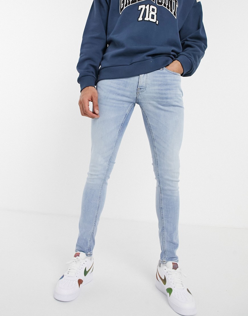 Jack & Jones Intelligence - Liam - Skinny fit jeans in lichtblauw
