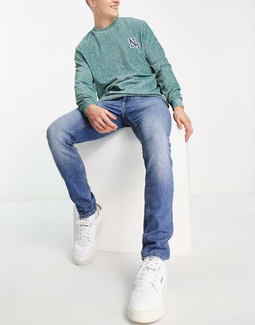 Jack & Jones Intelligence Liam skinny fit jeans in lightwash blue