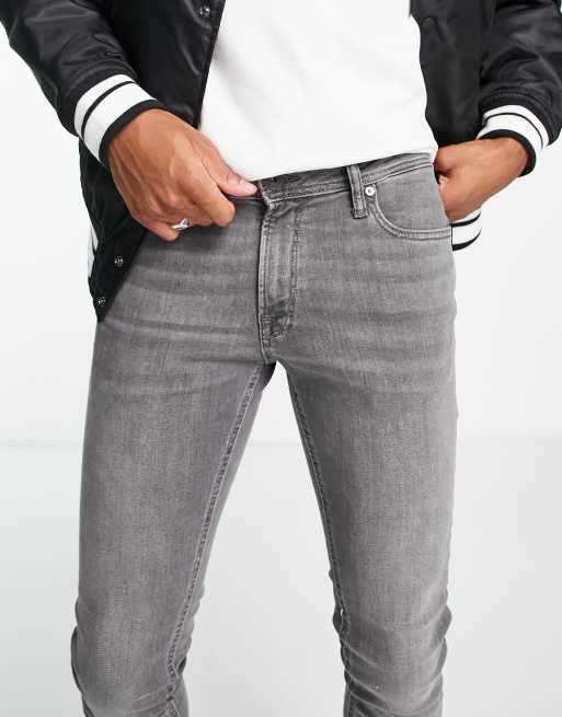 Jack & Jones Intelligence skinny fit jeans in gray | ASOS