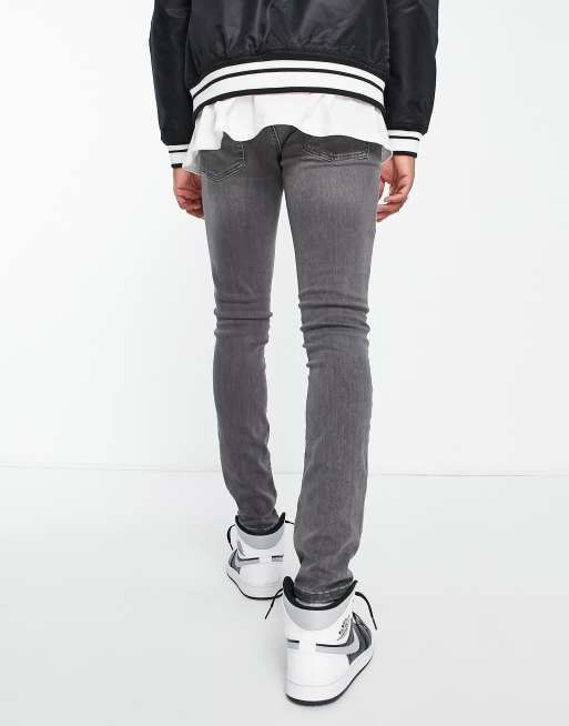 Jack & Jones Intelligence Liam skinny fit jeans in washed grey, 2 of 4