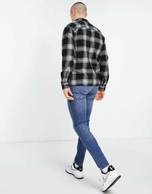 Jack & Jones Intelligence Liam skinny fit stretch jeans in mid blue