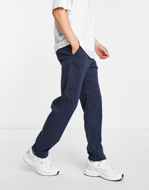 Jack & Jones – Intelligence – Locker geschnittene Chinohose in Marineblau - view 1
