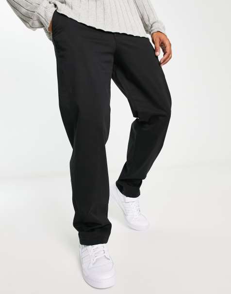 Jack & Jones Intelligence loose fit chino in black - view 1