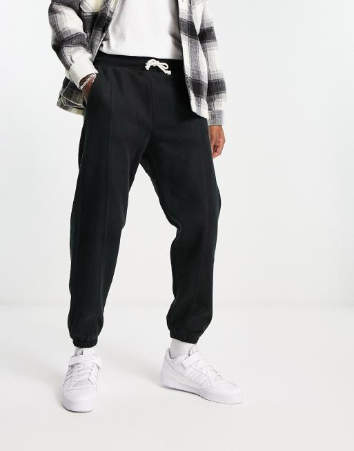 Jack & Jones Intelligence loose fit fleece jogger in black | ASOS