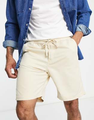 Jack & Jones Intelligence loose fit shorts in sand 