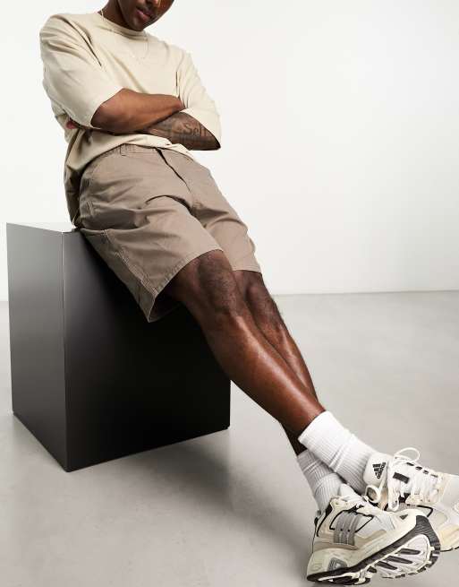 Jack & Jones Intelligence loose fit worker carpenter short in khaki 