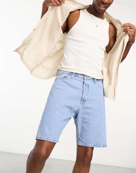 Jack & Jones Intelligence - Løstsiddende denimshorts i lyseblå - view 1