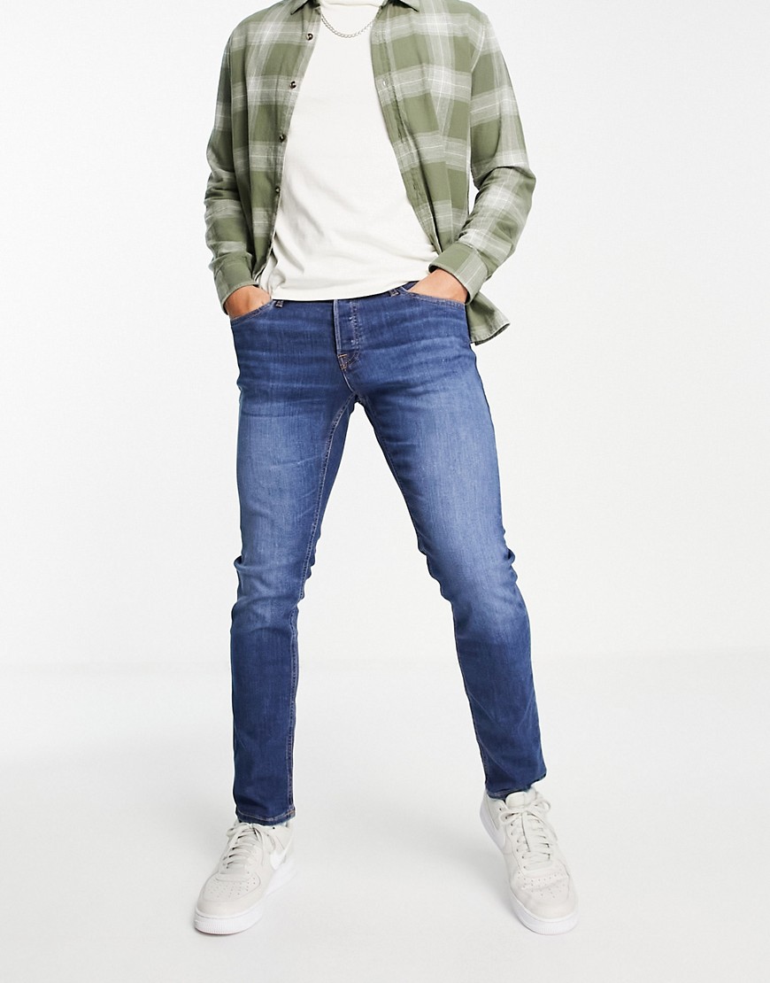 Jack & Jones Intelligence — Lyseblå jeans med smal pasform