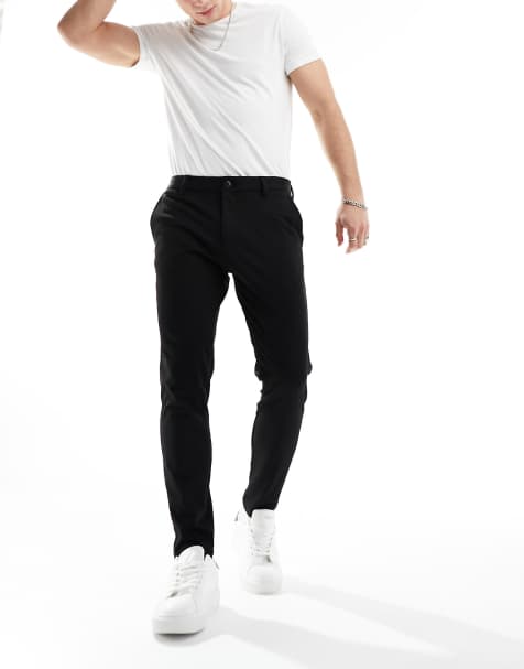 Jack & Jones Intelligence – Marco – Dopasowane eleganckie spodnie w czarnym kolorze - view 1