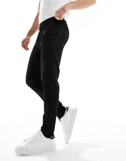 Jack & Jones Intelligence – Marco – Dopasowane eleganckie spodnie w czarnym kolorze, 5 z 5