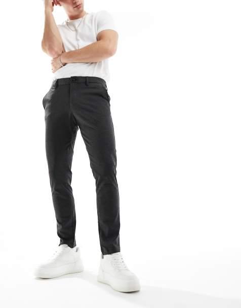 Jack & Jones Intelligence Marco slim fit smart pants in dark gray - view 1