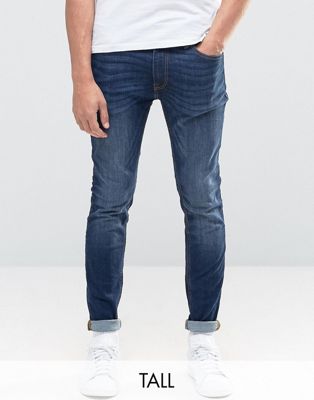 Jack & Jones Intelligence - Mellanblå skinny jeans-Svart