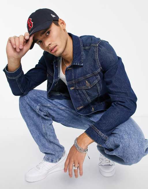 Jack & Jones Intelligence - Mellemblå denimjakke, 4 af 4