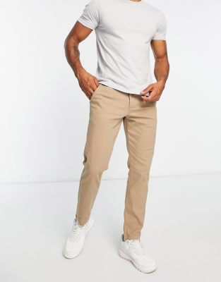 Jack & Jones Intelligence ollie regular fit chinos in beige-Neutral