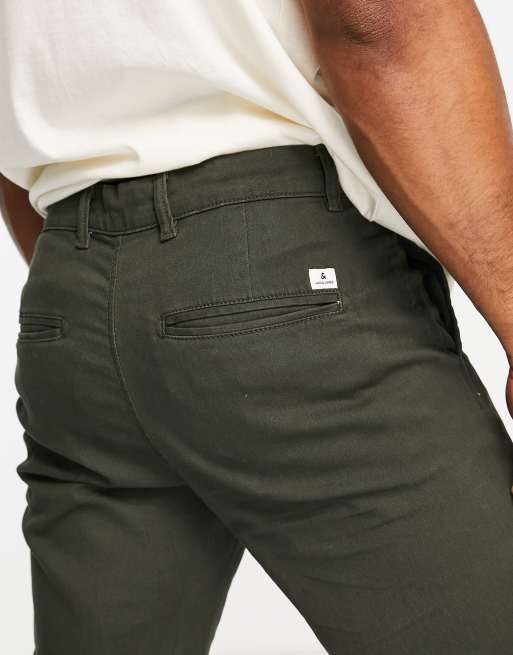 Jack & Jones Intelligence - Ollie - Regular-fit chino's in kaki, 3 van 4