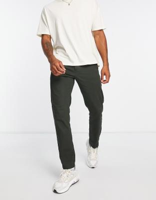 Jack & Jones Intelligence Ollie Regular Fit Chinos In Khaki-green