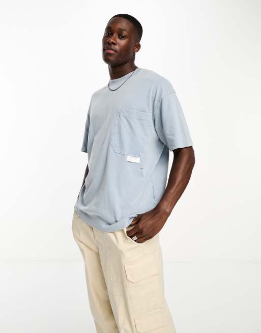 Jack & Jones Intelligence - Oversized T-shirt in vervaagd denim met wassing 