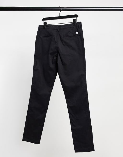 Jack & Jones Intelligence - Pakke med 2 par tapered slim-chinos i sort og støvet olivengrøn, 2 af 4