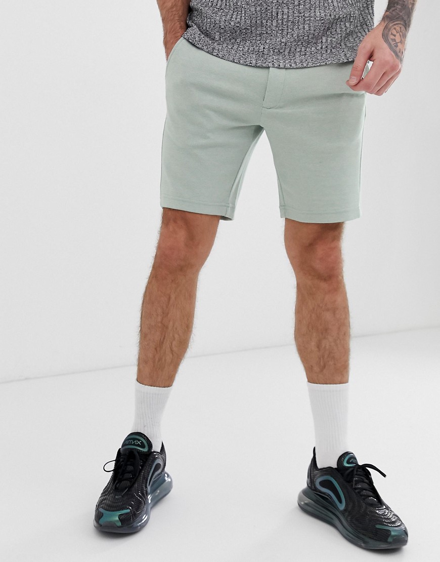 Jack & Jones intelligence - Pantaloncini eleganti in piqué verde