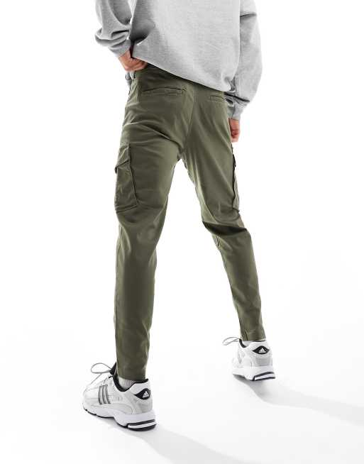 Jack & Jones Intelligence - Pantaloni affusolati cargo kaki   , 2 di 5