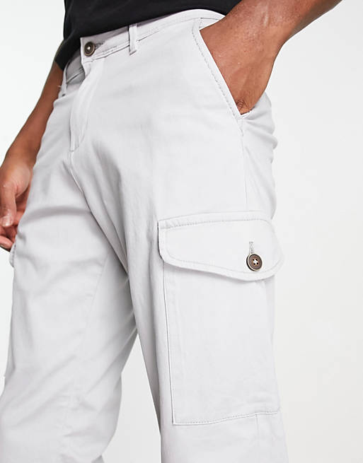 Medic package sugar Jack & Jones Intelligence - Pantaloni cargo vestibilità classica grigio  chiaro | ASOS