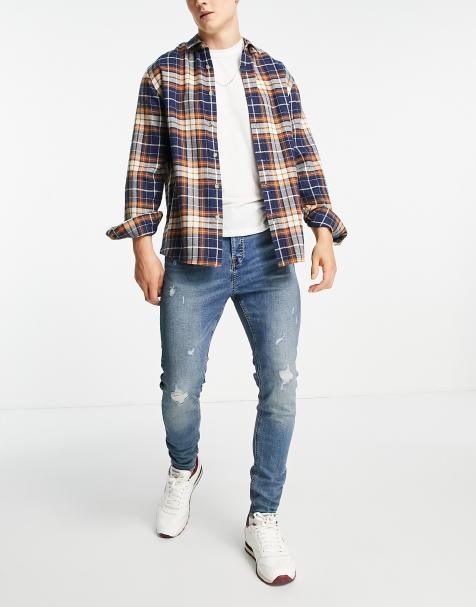 Men S Tapered Jeans Cuffed Slim Tapered Jeans Asos