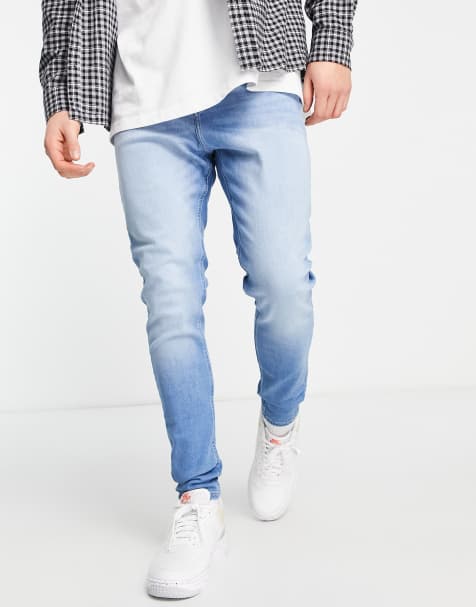 what goes with light blue jeans mens