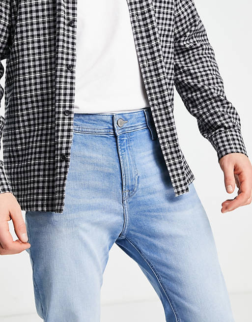 ASOS Herren Kleidung Hosen & Jeans Jeans Tapered Jeans Intelligence Pete carrot fit jean in light with rips 