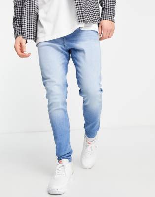 Jack & Jones Intelligence Pete carrot fit jeans in light blue - ASOS Price Checker