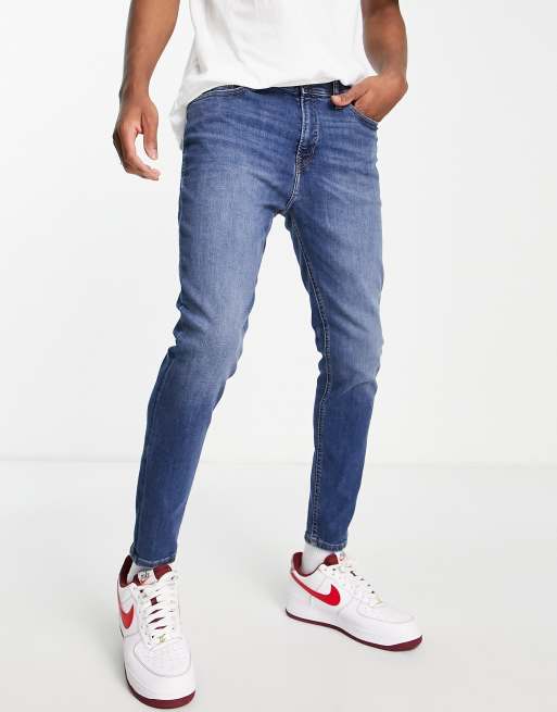 Jack & Jones Intelligence - Pete - Mørkeblå jeans i gulerodspasform