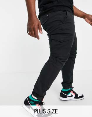 Jack & Jones Intelligence Plus Nylon Cargo Pants In Black