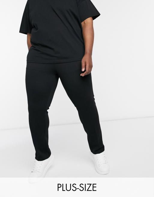 Jack & Jones Intelligence Plus slim fit jersey pants in black ASOS