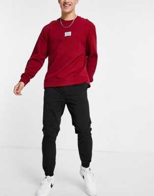 Jack & Jones Intelligence Stretch Slim Pant In Black In Black