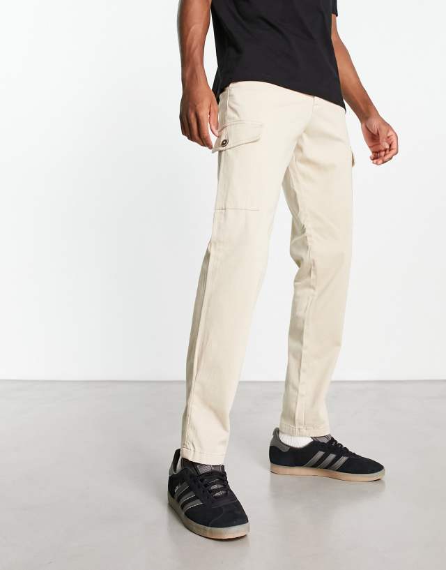 Jack & Jones Intelligence regular fit cargo pants in beige