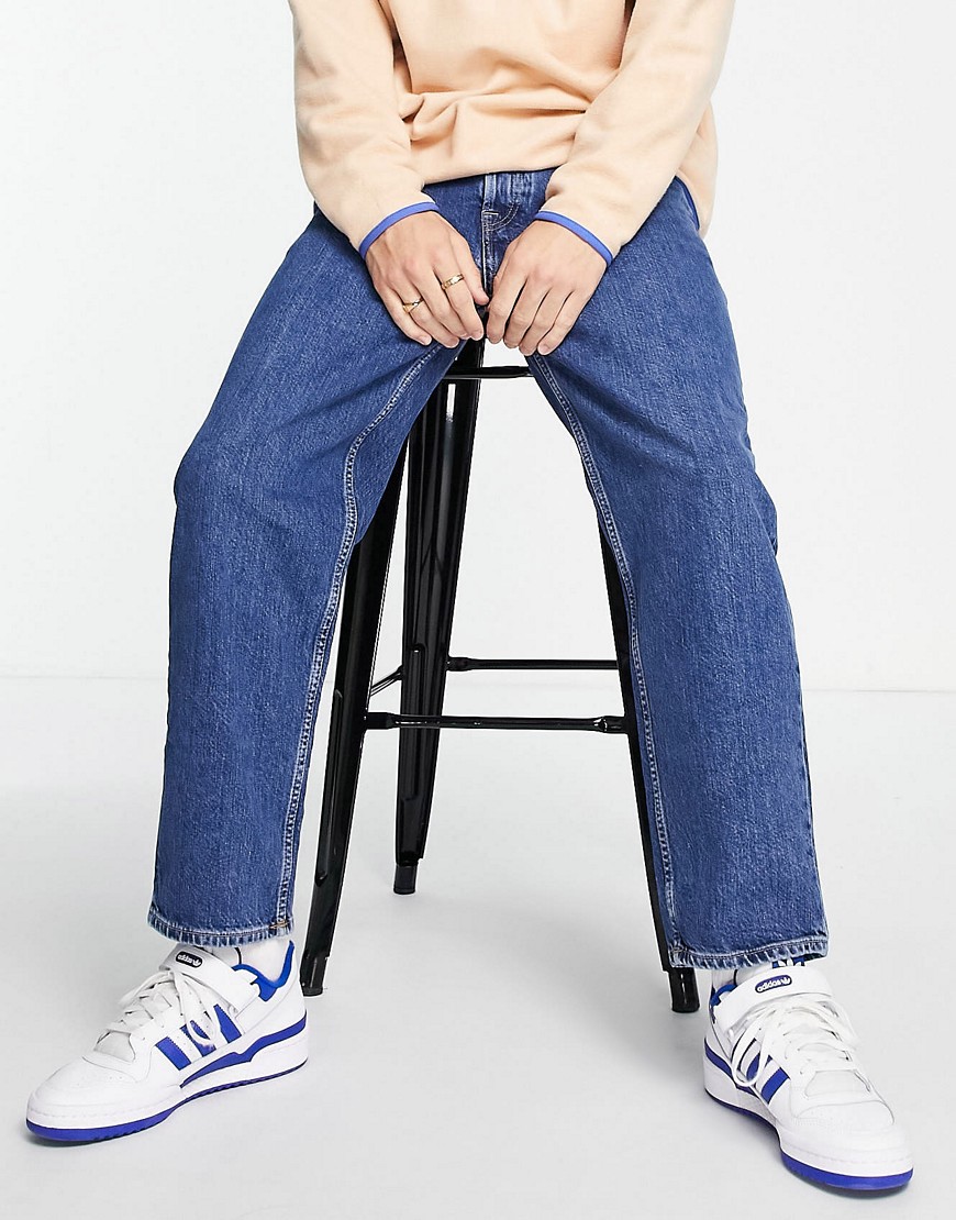 Jack & Jones Intelligence - Rob - Jeans met wijde pijpen in donkerblauw-Marineblauw