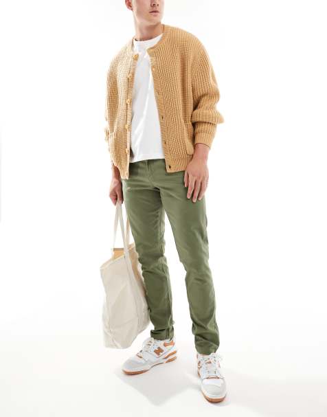 Jack & Jones Intelligence – Schmal geschnittene Chinohose in Khaki - view 1
