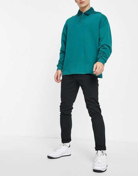 Jack & Jones Intelligence – Schmal geschnittene Chinohose in Schwarz - view 1