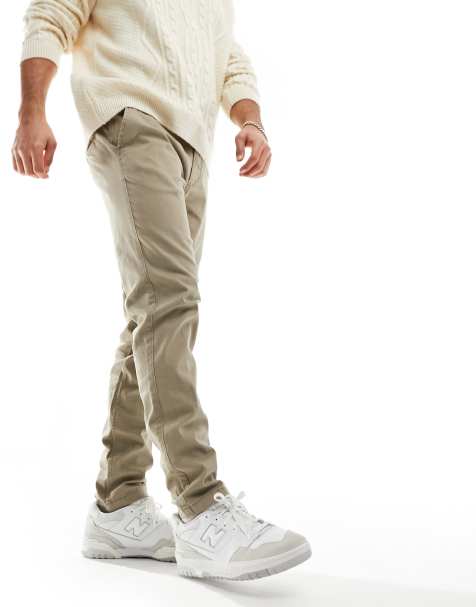 Jack & Jones Intelligence – Schmal geschnittene Chinos in Sandbraun  - view 1