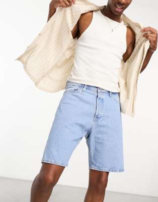 Jack & Jones Intelligence loose fit denim short in light wash  - ASOS Price Checker