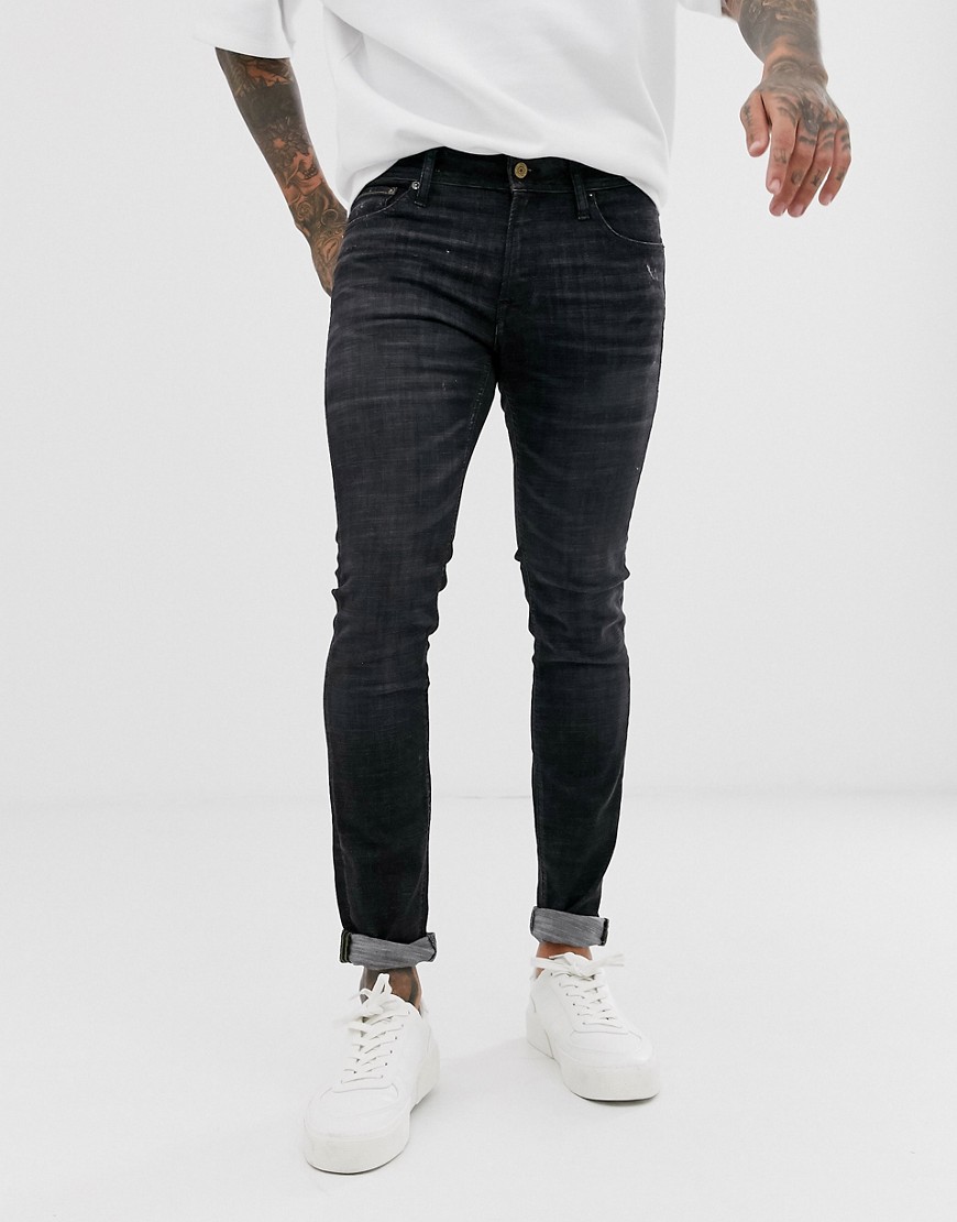 Jack & Jones - Intelligence - Skinny-fit jeans in zwarte wassing